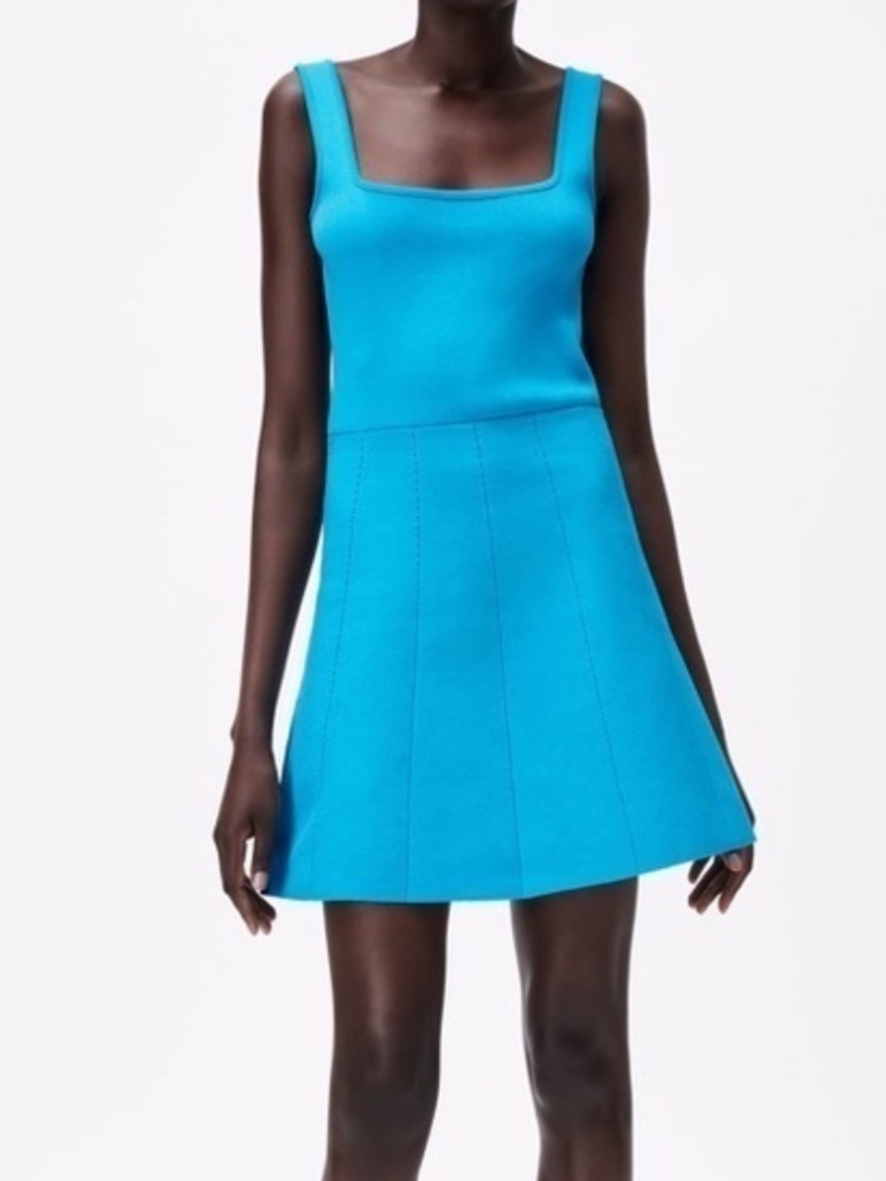 Zara Square-Neck Mini Dress